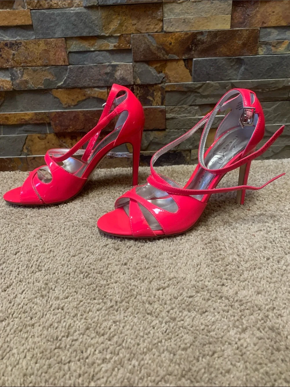 Ivanka trump Women’s Hot Pink Strappy High Heel Sandals 7